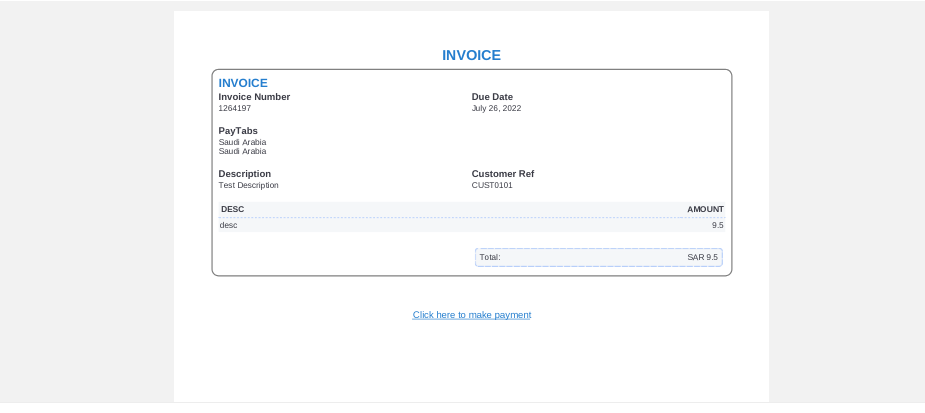 Sample Invoice PDF Page