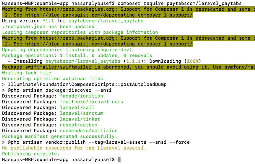 Installing the Laravel package