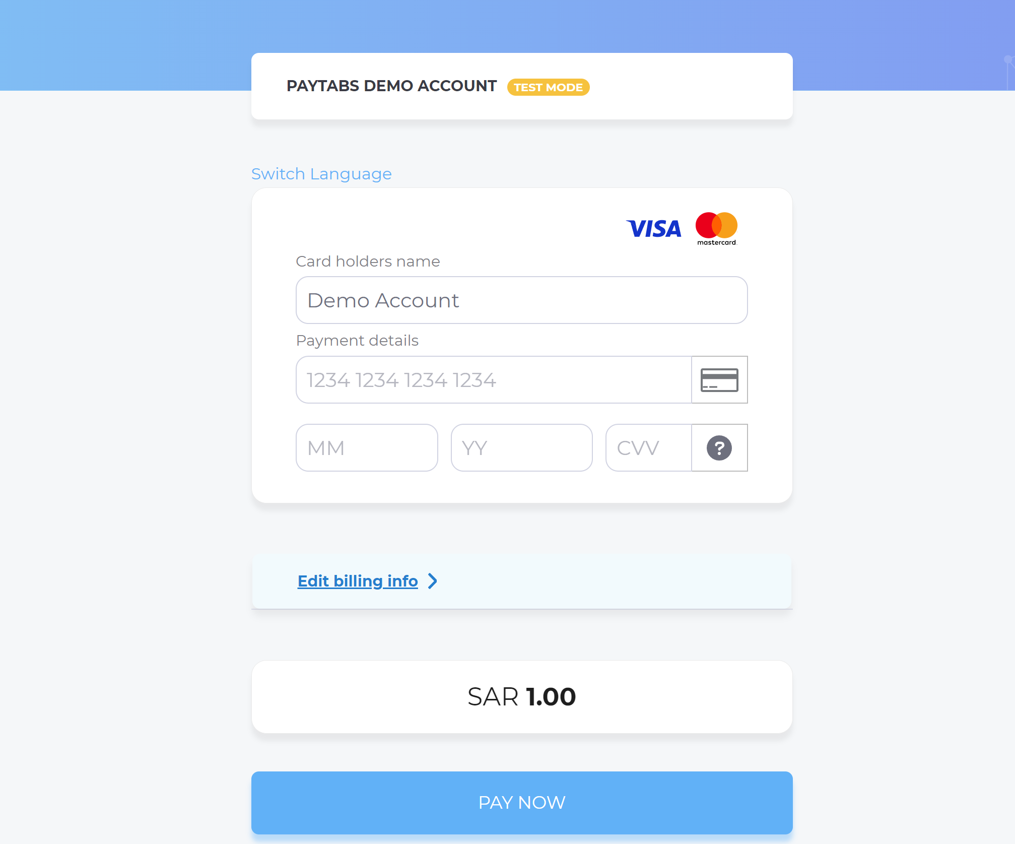 Payment Page