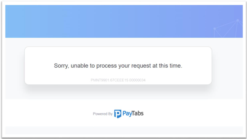 Payment Page session expire